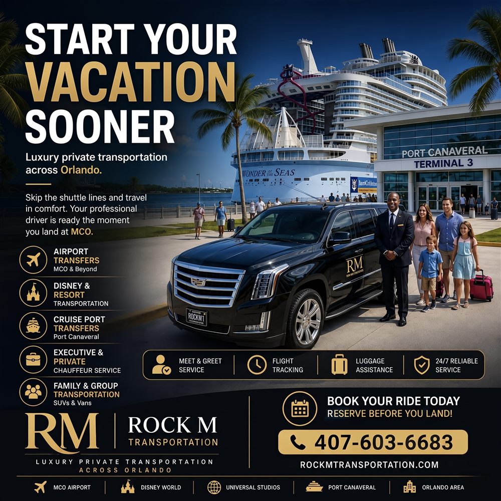 Start your vacation sooner with Rock M Transportation